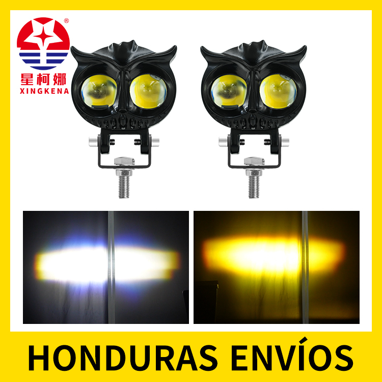 Foco LED para exteriores con forma de búho, luz antiniebla auxiliar para motocicleta y bicicleta