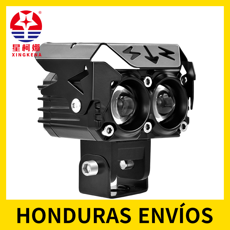 Luz de conducción LED de dos colores, mini foco LED, faro LED para motocicleta, luz láser, lámpara de trabajo auxiliar