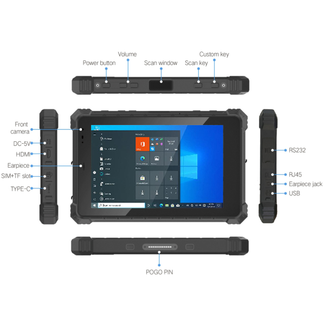 10" Intel Core i5 Windows Rugged Tablet