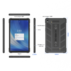 Ultra-thin IP68 8.68" Android 13 Rugged Tablet with MT8788 CPU