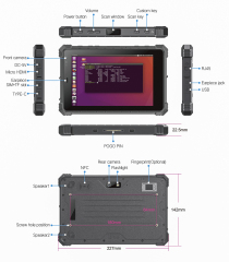 8" Linux Rugged Tablet with intel N5100 CPU