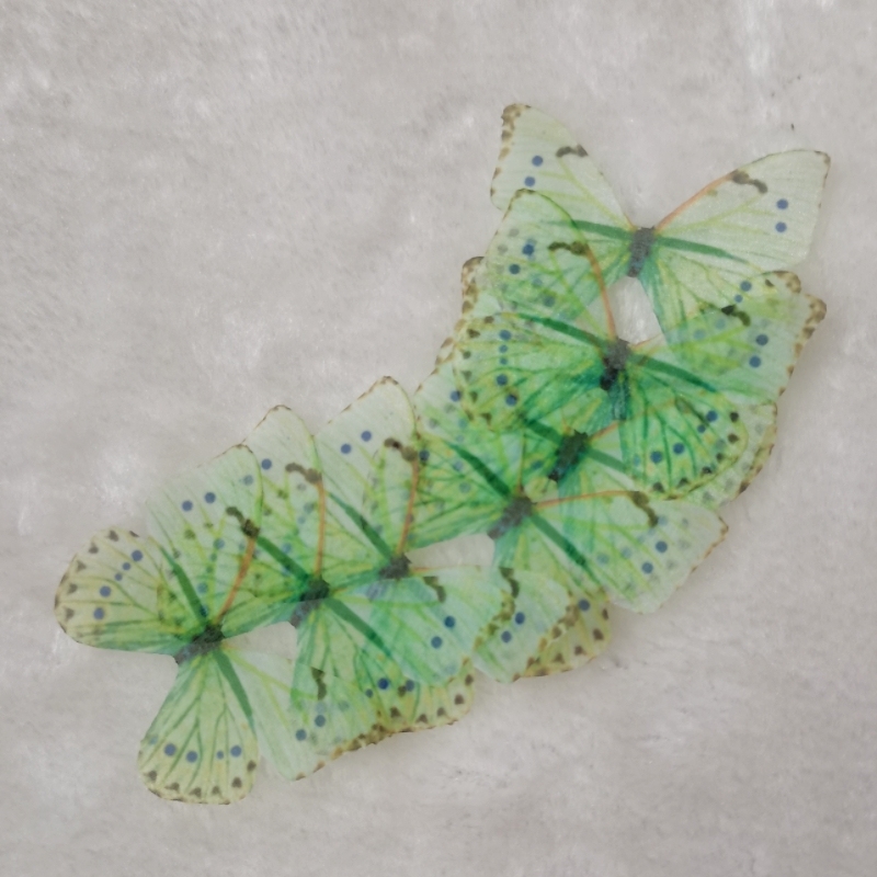 Organza Fabric Silk Butterfly Wings, Half Transparent Lace Butterfly Applique,Lace Butterfly Pieces