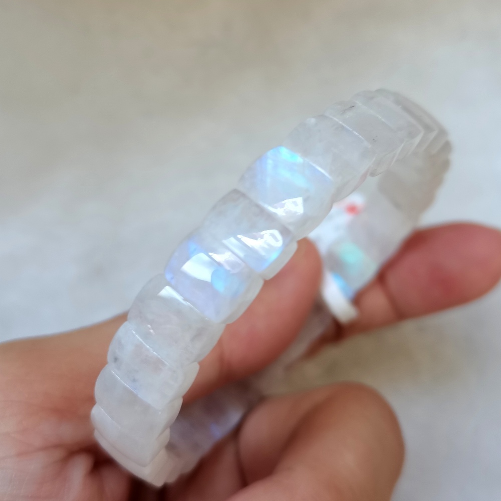 Natural Moonstone Bracelet,Gemstone Bangle Bracelet,Gemstone lover Jewelry Gift for Her