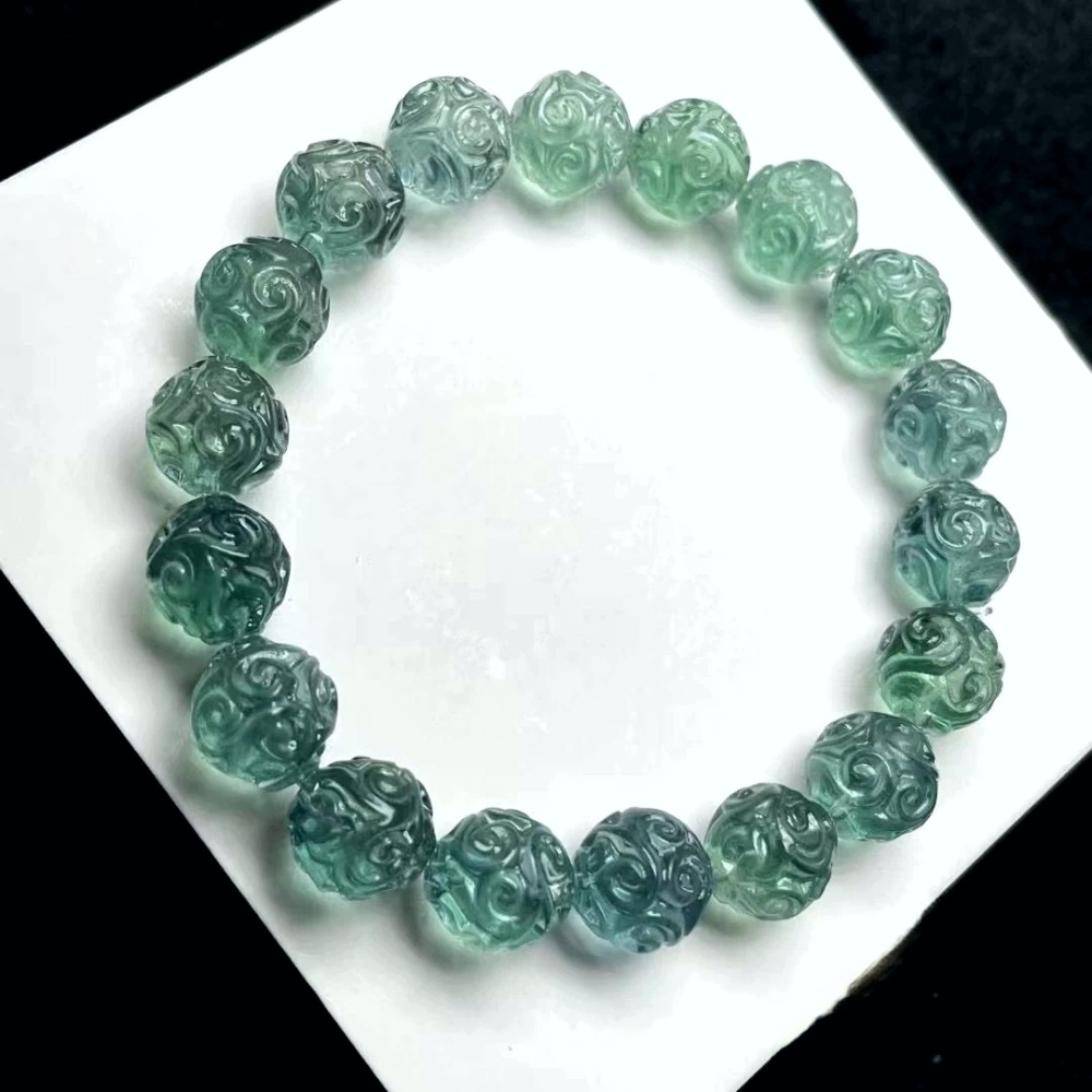 Natural Green Fluorite Bracelet, Green Gemstone Bracelet,Healing Crystal Bracelet For Women,Girl Bracelet ,Gift for Her