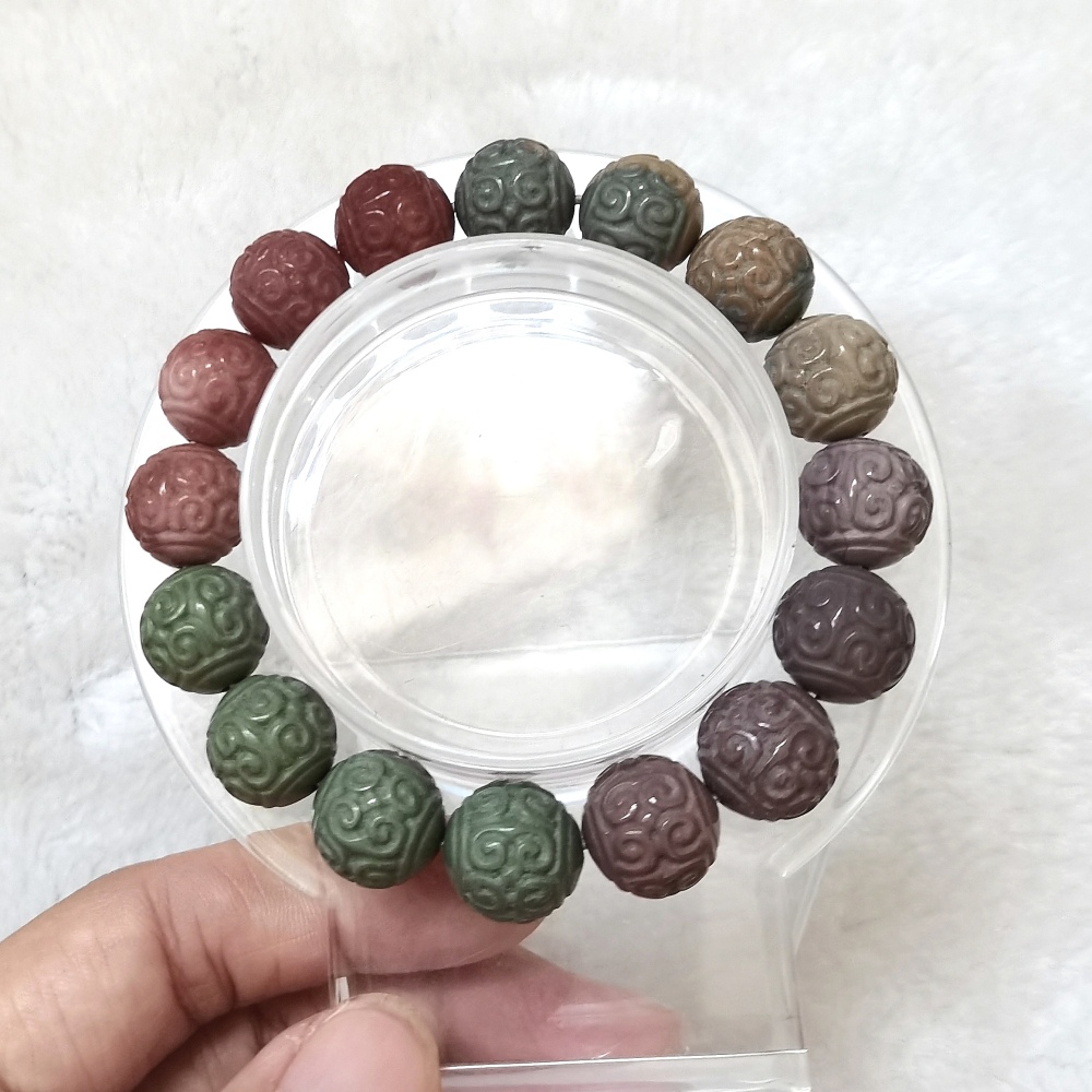 Natural Alashan Agate Bracelet,Natural Gemstone Bracelet for