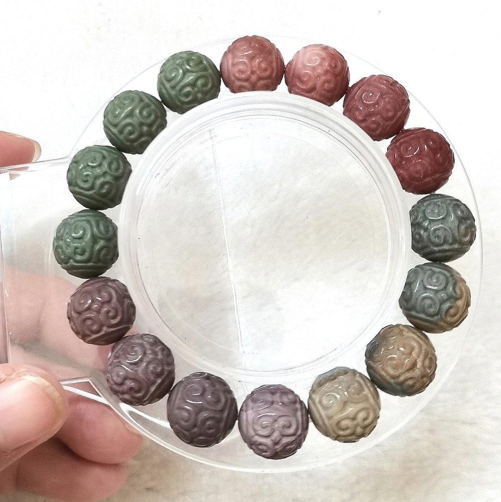 Natural Alashan Agate Bracelet,Natural Gemstone Bracelet for