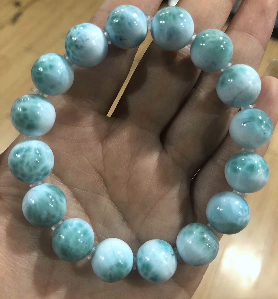 AAA Larimar Bracelet,Healing Gemstone bracelet,Natural Larimar jewelry gift, Bracelet for women, Men Bracelet Gift ""