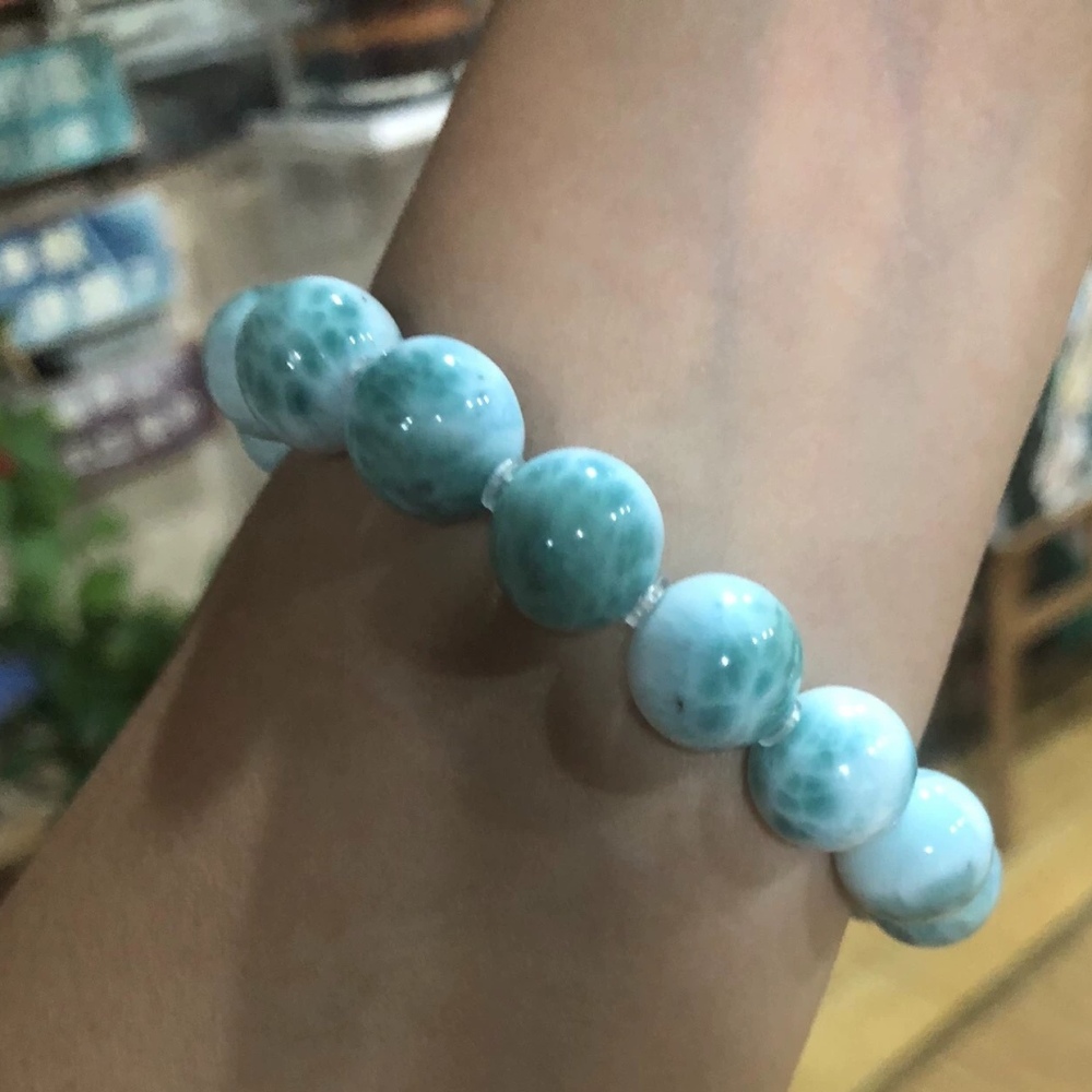 AAA Larimar Bracelet,Healing Gemstone bracelet,Natural Larimar jewelry gift, Bracelet for women, Men Bracelet Gift ""