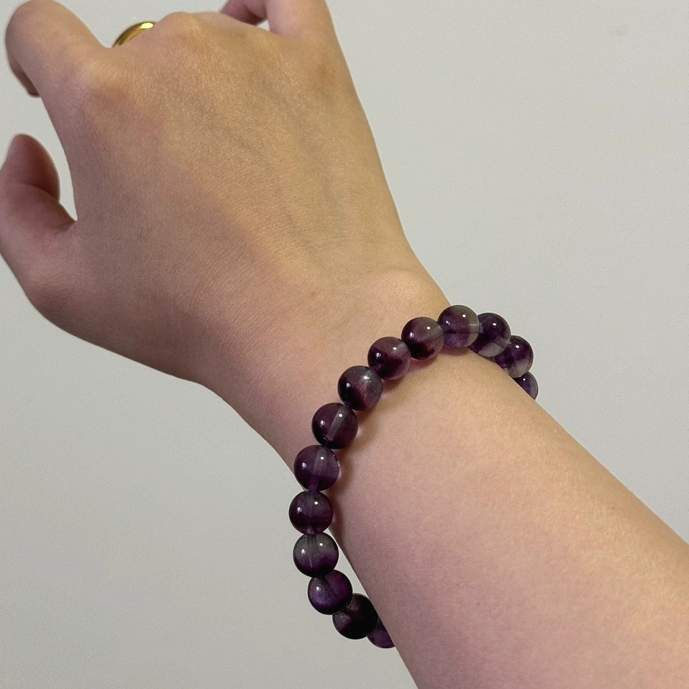 Two Tones Fluorite Bracelet,Healing Gemstone Bracelet For Women,Girl Bracelet ,Gift for Her