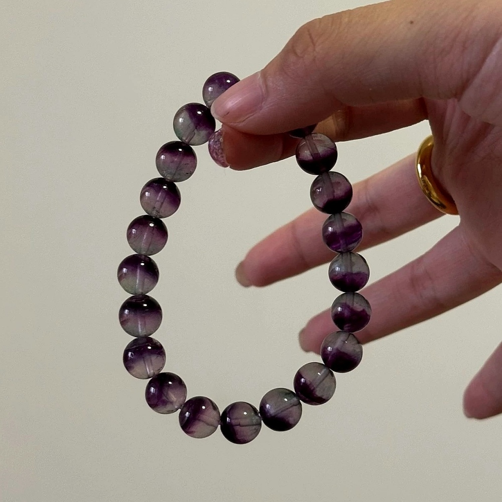 Two Tones Fluorite Bracelet,Healing Gemstone Bracelet For Women,Girl Bracelet ,Gift for Her