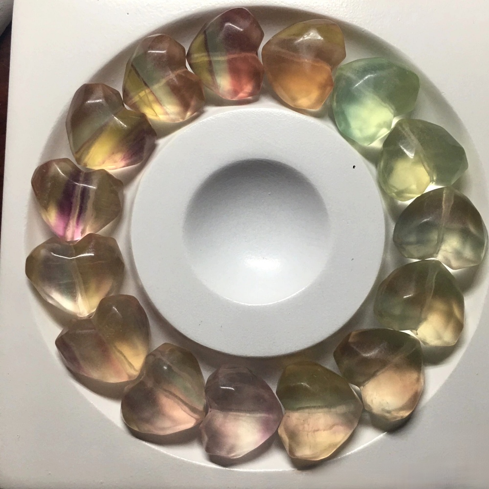 Heart Fluorite Bracelet,Healing Gemstone Bracelet For Women,Girl Bracelet ,Gift for Her