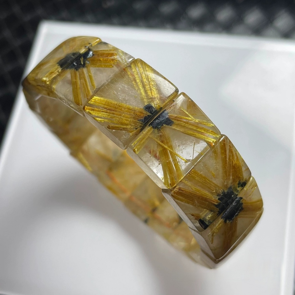 Titanuim Quartz Bracelet,Clear Rultilated Quartz Gemstone Bracelet For Men,Healing gemstone bracelet for women,Jewelry  gift