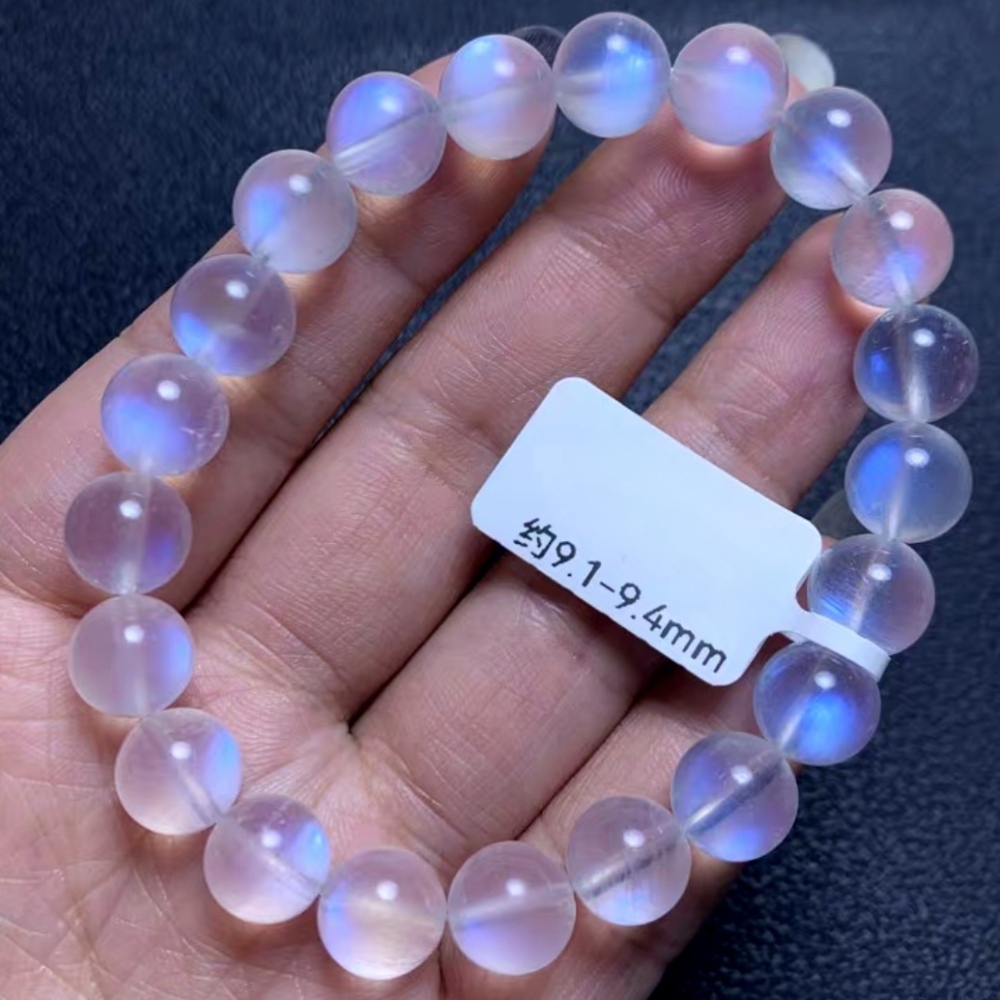 Natural Moonstone Bracelet,Negetive Removed Gemstone Bracelet,Calm And Relaxing Moonstone Jewelry Gift for Her -9.4
