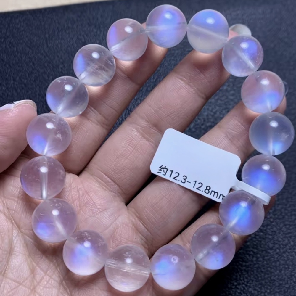 AAA Moonstone Bracelet,Anti Negitive Gemstone Bracelet For Women,Men Bracelet Jewelry Gift -12.8mm