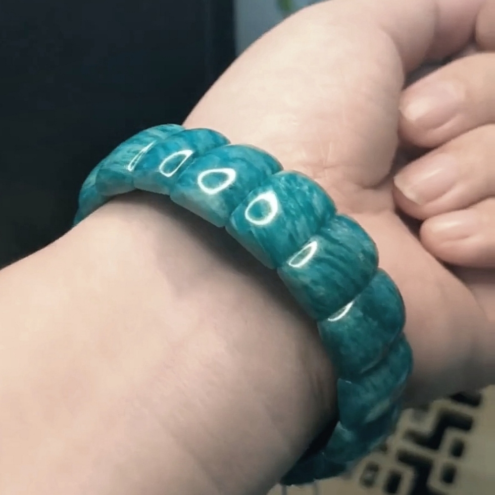 Natural Amazonite Bracelet Bangle ,Confidentce And Wisdom Gemstone Bracelet,Amazonite Jewelry Gift