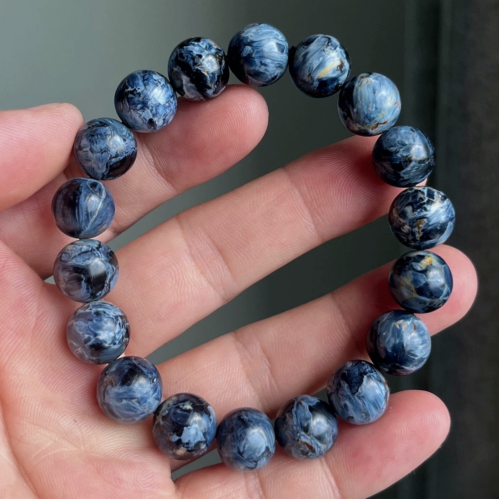 Blue Pietersite Bracelet,Courage And Wisdom Gemstone Bracelet,Men Bracelet Gift,Bracelet for women - 11mm