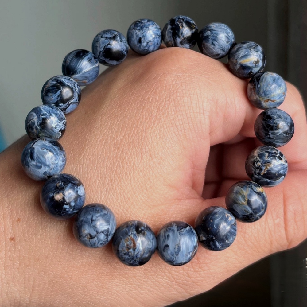 Blue Pietersite Bracelet,Courage And Wisdom Gemstone Bracelet,Men Bracelet Gift,Bracelet for women - 11mm