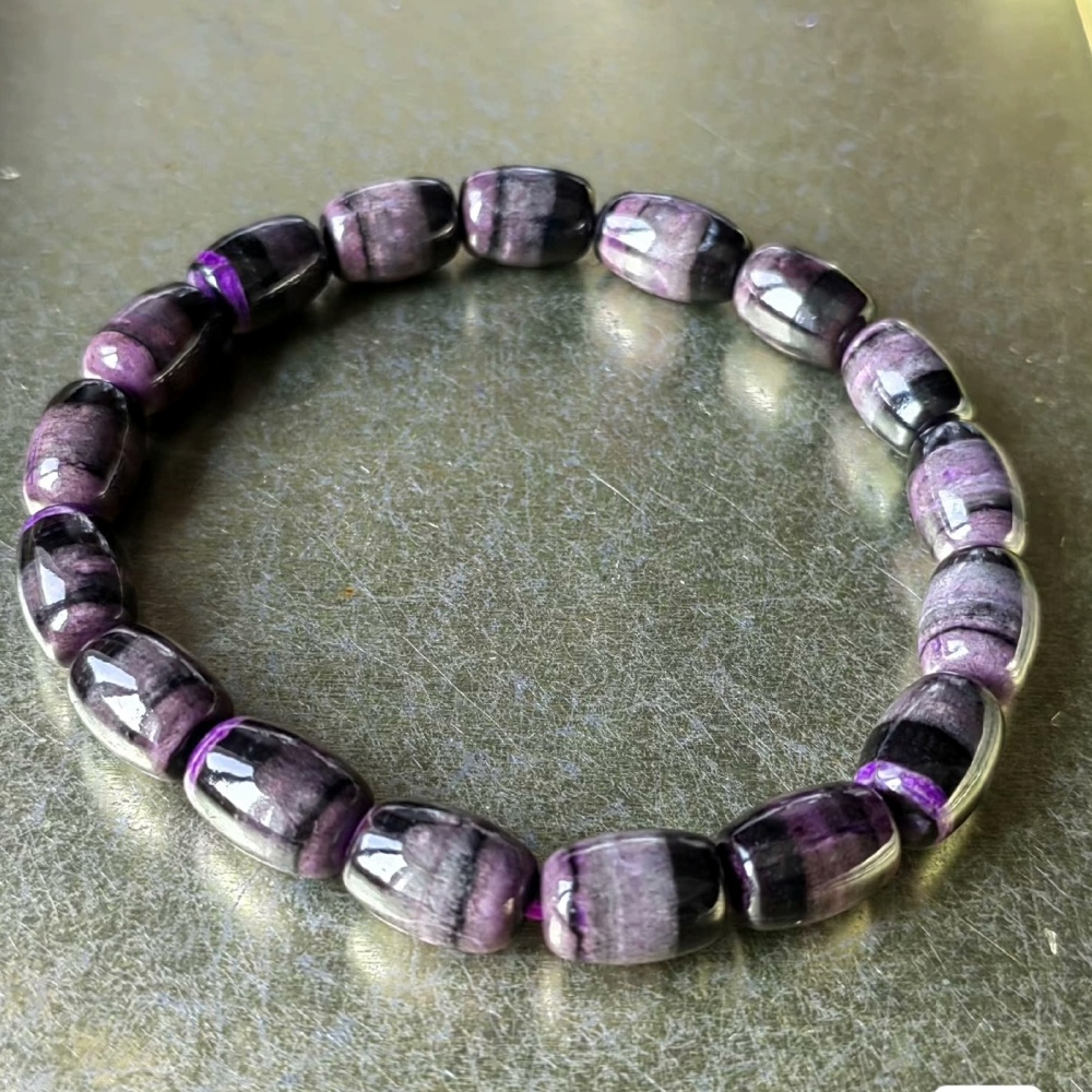 Sugilite Bracelet, Healing Gemstone Bracelet for women, Anti Cancer bracelet,Anti Depression -7mm