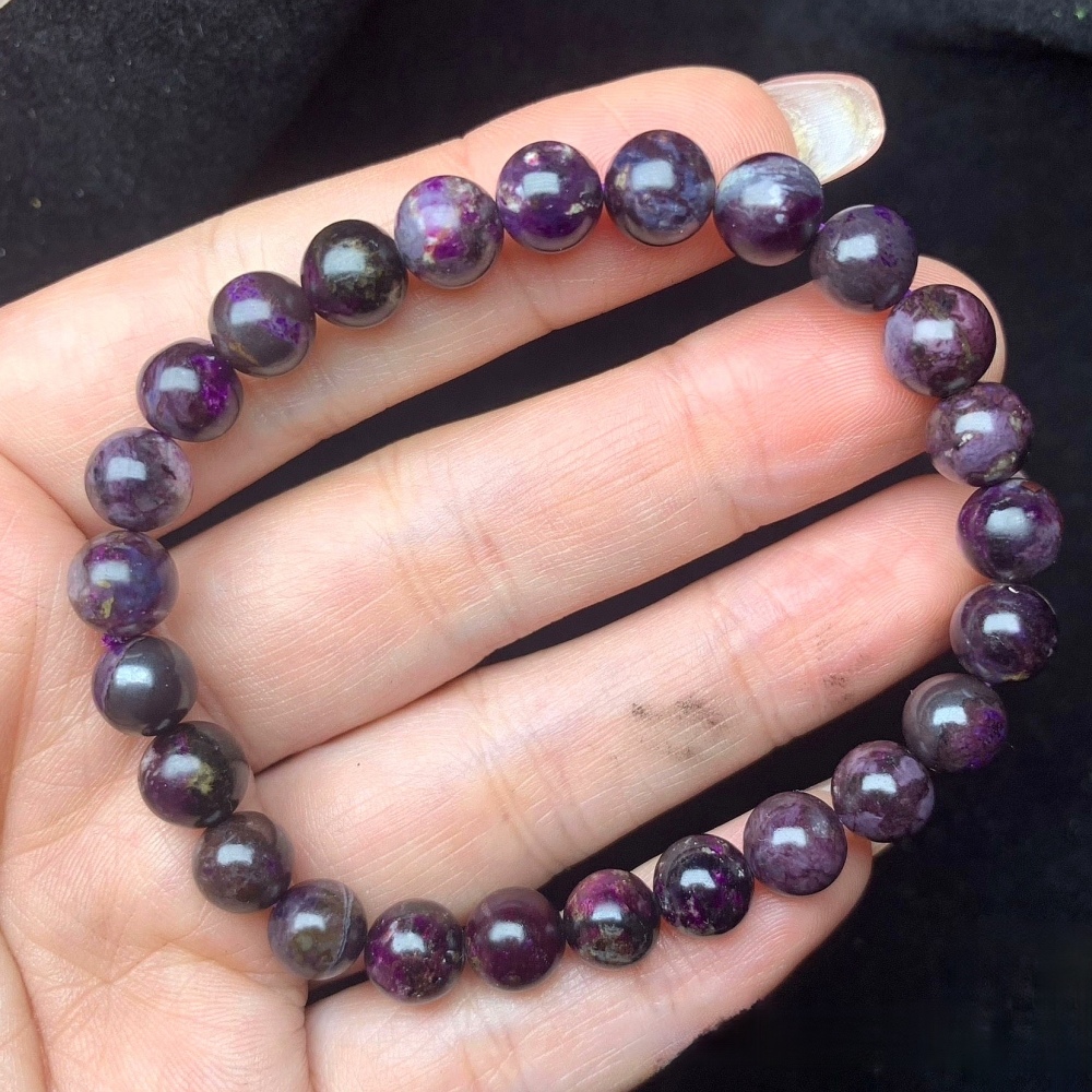 Sugilite Bracelet, Healing Gemstone Bracelet for women, Anti Cancer bracelet,Anti Depression Gemstone jewelry Gift -7.2mm