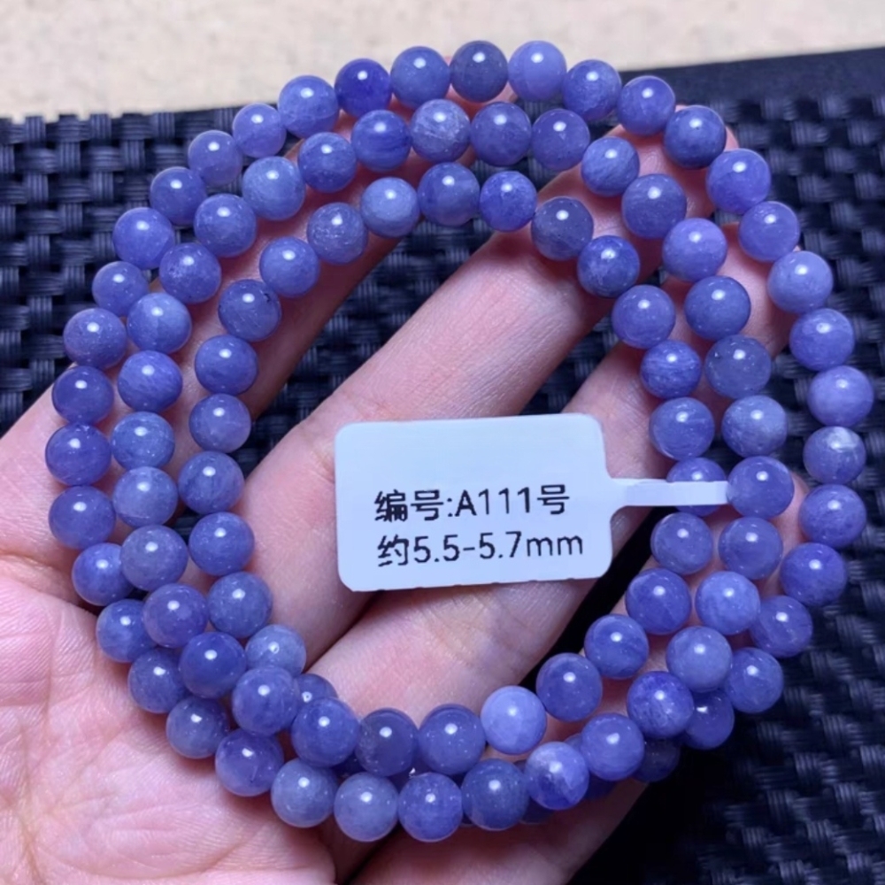 Genuine Tanzanite Bracelet, Precious Stone Bracelet ,Natural Gemstone jewelry gift For Her ,Men Bracelet Gift -5.5mm