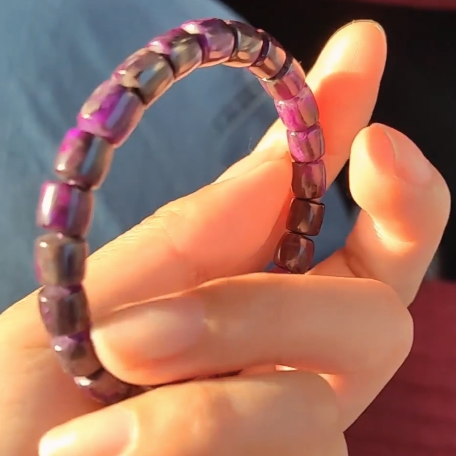 Sugilite Bracelet, Sugilite Gemstone Bracelet for women, Anti Cancer bracelet,Anti Depression Gemstone jewelry Gift -7mm
