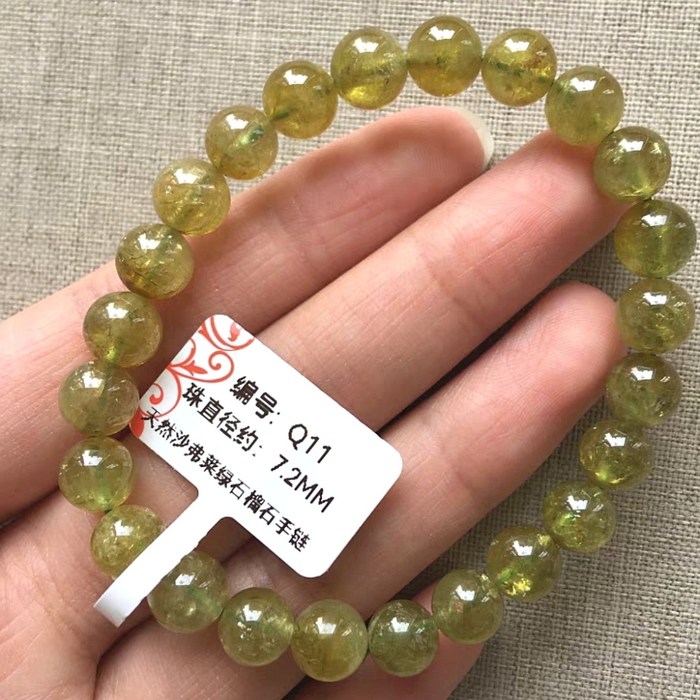 Natural Tasvorite bracelet, Green Garnet Gemstone Bracelet,Healing,Keep Healthy,Good Lucky,Bracelet for women,Men Jewelry Gift