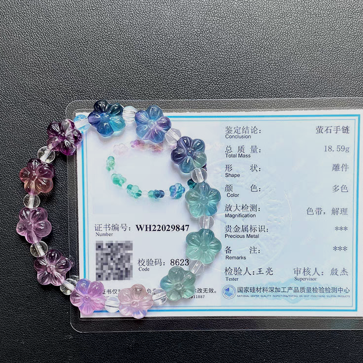 Flower Gemstone bracelet For Women,Natural Fluorite Bracelet ,girl bracelet Jewelry gift for her