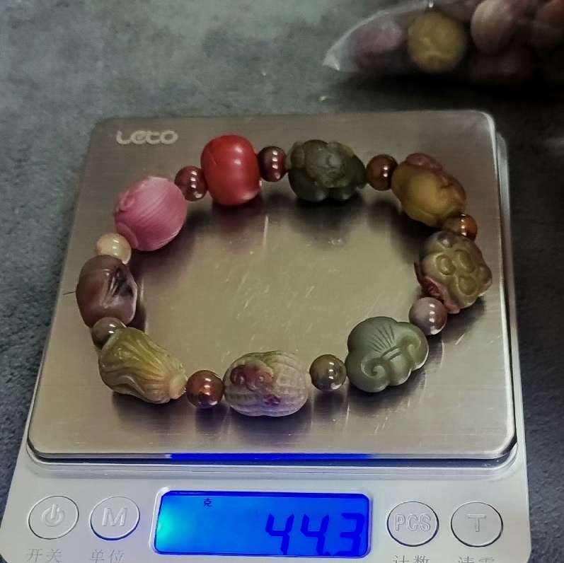 Yanyuan Agate Eight Treasures Bracelet, Fruits theme Gemstone bracelet For Women,One of a kind jewelry,Luxury gift for Her