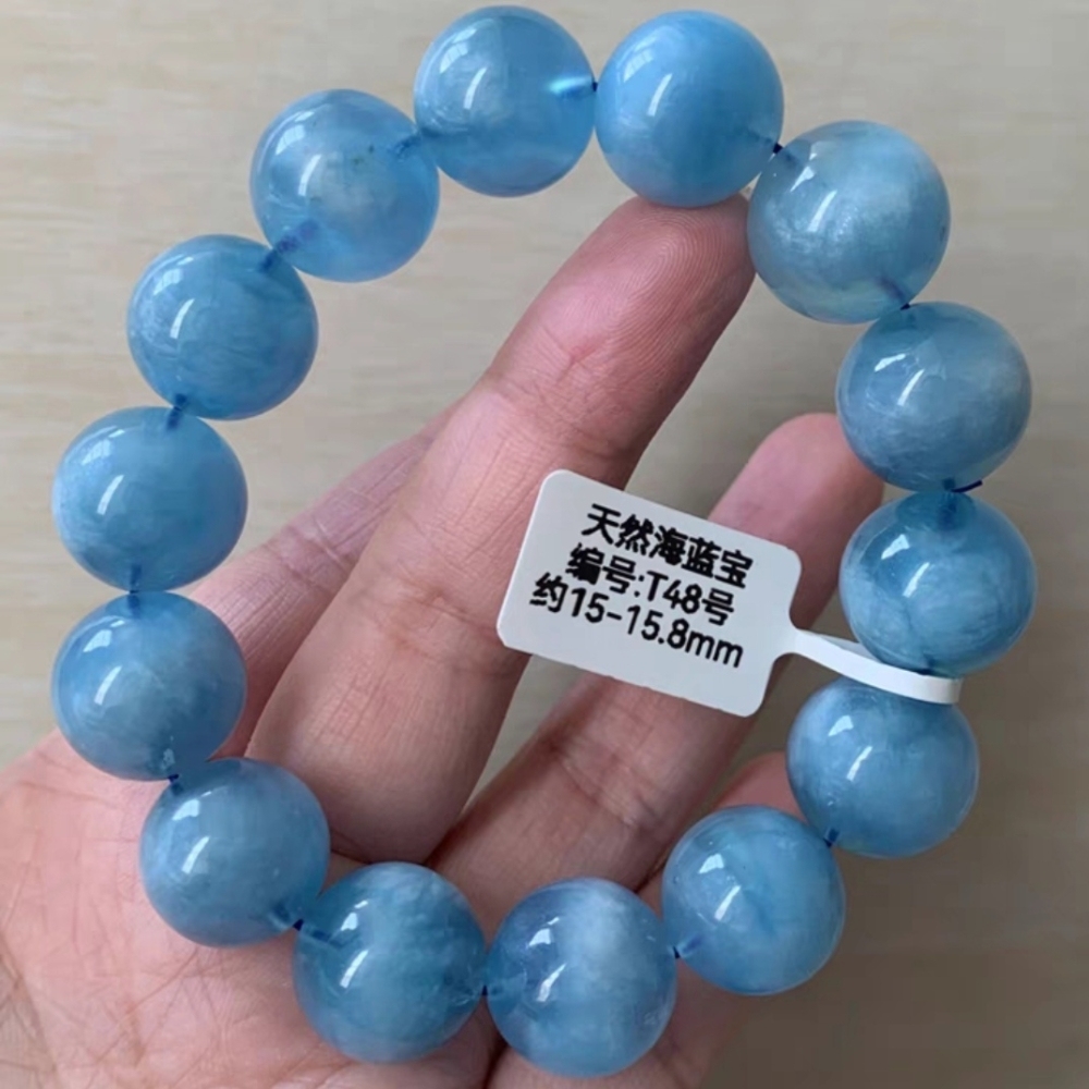 Blue Aquamarine Bracelet,Natural Gemstone Bracelet for women,Men Bracelet,Gift Idea for Her,Gift idea for him
