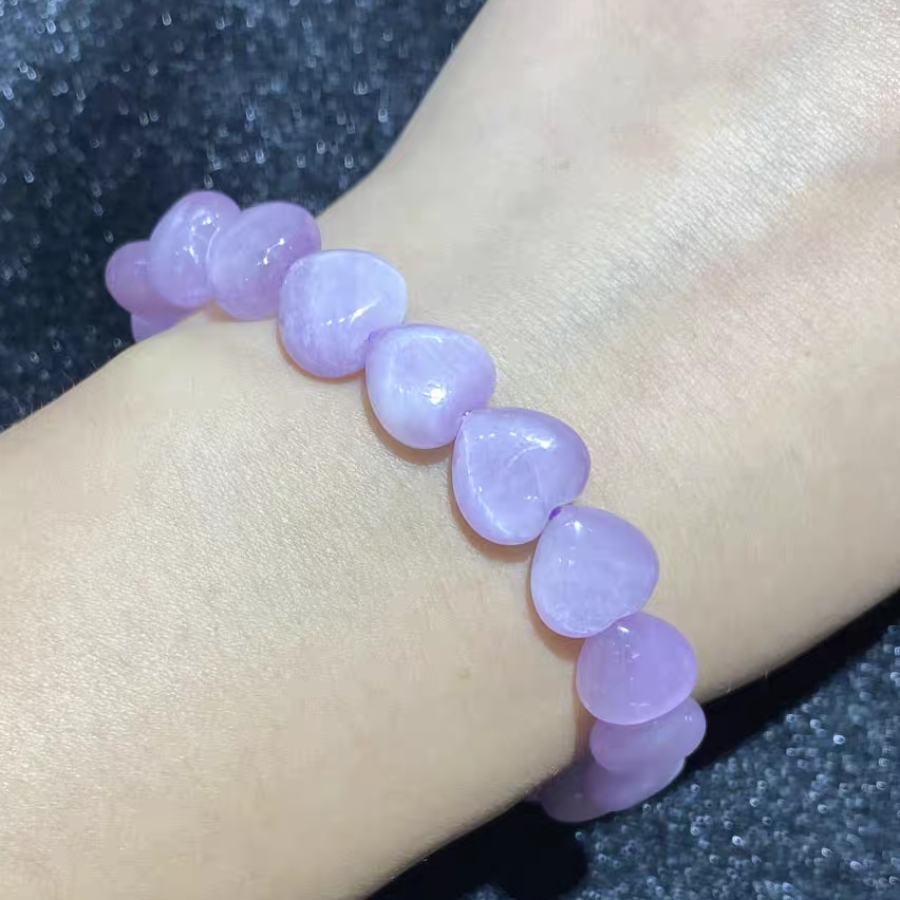 Natural Kunzite Gemstone Bracelet,Relax Gemstone Bracelet for women, girl Bracelet Gift Idea - 10mm