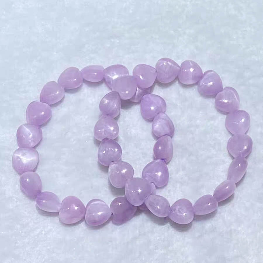 Natural Kunzite Gemstone Bracelet,Relax Gemstone Bracelet for women, girl Bracelet Gift Idea - 10mm