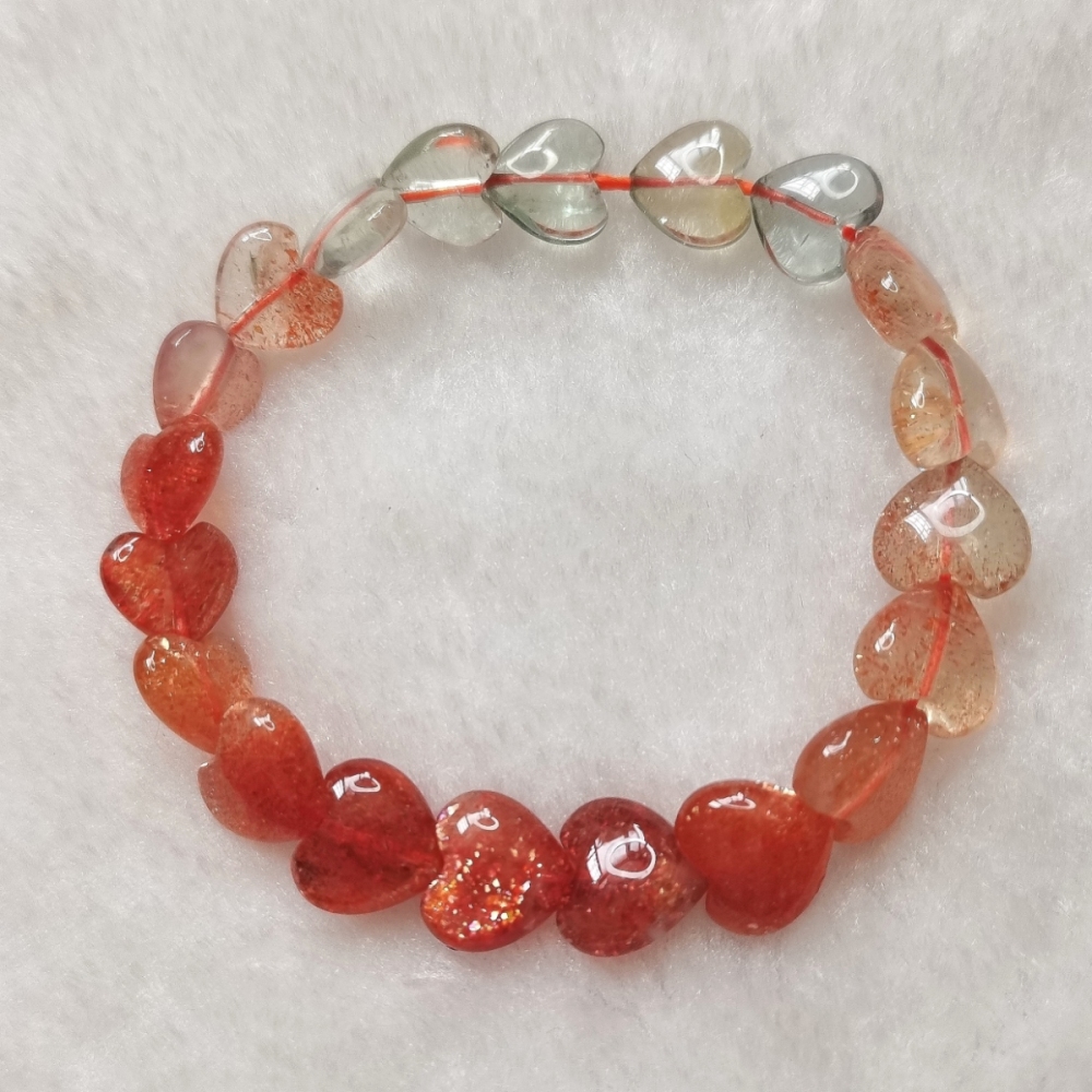 Sparkling Sunstone Bracelet,Arusha Sunstone With Green Beryl Bracelet,Hope Gemstone bracelet For Women,Girl Bracelet