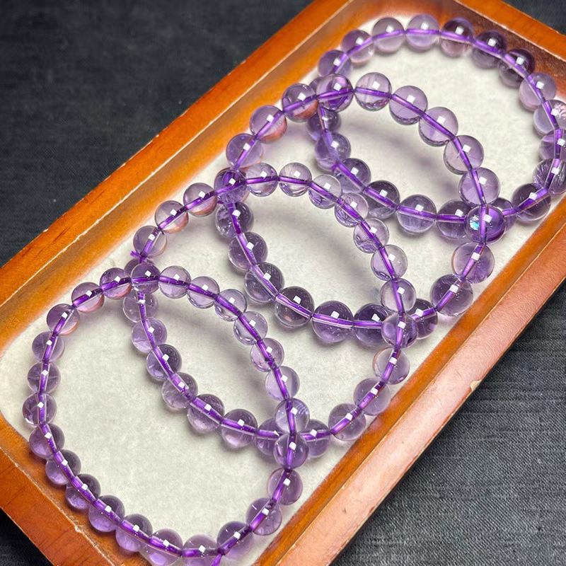Natural Amethyst Gemstone Bracelet,Crystal Bracelet For Women,Wisdom And Creative Gemstone Bracelet Jewelry Gift For Her-8mm