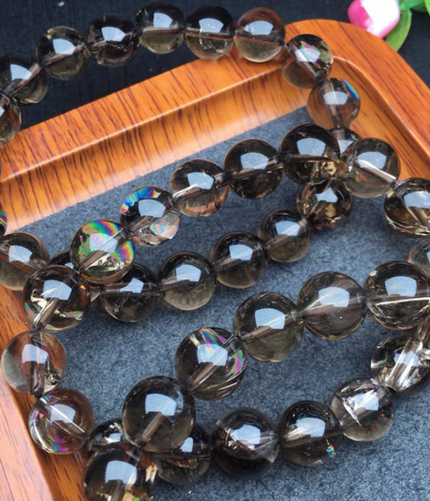 Smoky Quartz Bracelet, Natural Gemstone Bracelet For Girl, Women Bracelet,Healing crystal gift for Her