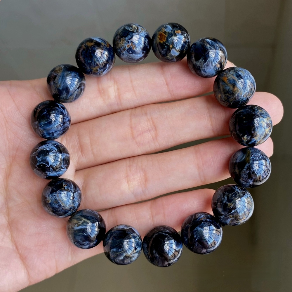 Blue Pietersite Bracelet,Courage And Wisdom Gemstone Bracelet,Men Bracelet Jewelry Gift ,Bracelet for women- 13nm
