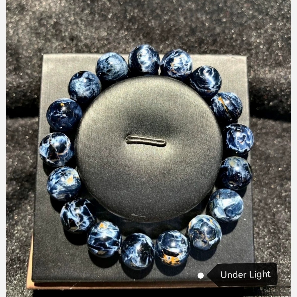 Blue Pietersite Bracelet,High QualityNatural Gemstone Bracelet,Men Bracelet Jewelry Gift-12MM