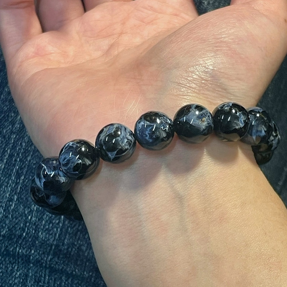 Blue Pietersite Bracelet,High QualityNatural Gemstone Bracelet,Men Bracelet Jewelry Gift-11mm