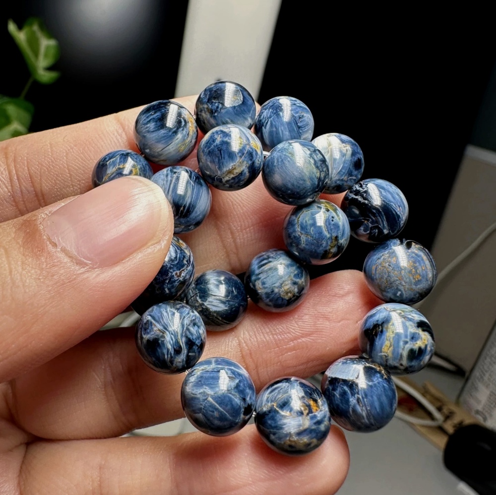 Blue Pietersite Bracelet,High Quality Pietersite Natural Gemstone Bracelet,Men Bracelet Jewelry Gift -9 MM