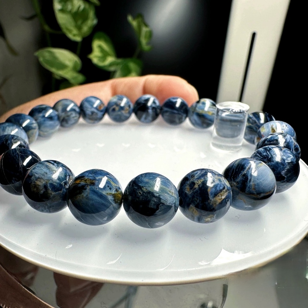 Blue Pietersite Bracelet,High Quality Pietersite Natural Gemstone Bracelet,Men Bracelet Jewelry Gift -9 MM