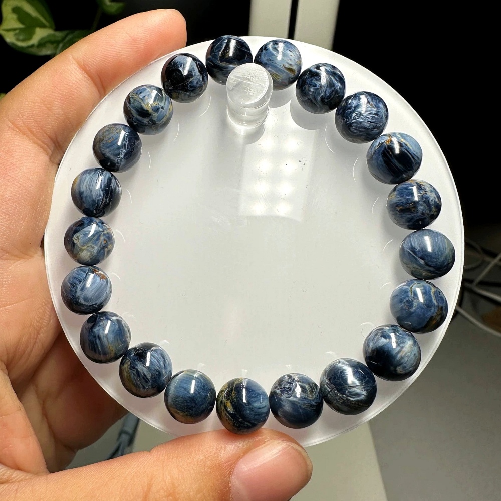 Blue Pietersite Bracelet,High Quality Pietersite Natural Gemstone Bracelet,Men Bracelet Jewelry Gift -9 MM