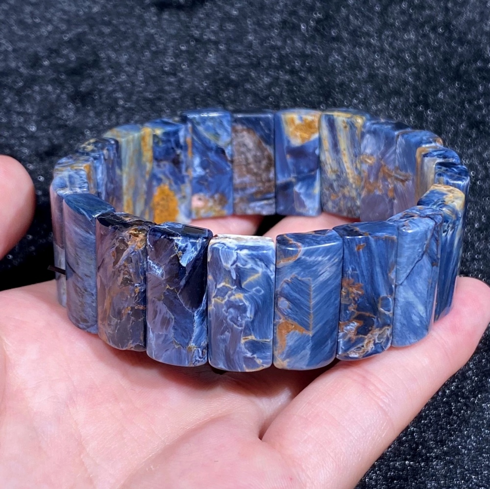 Blue Pietersite Bracelet,Gemstone Bracelet,Men Bracelet Jewelry Gift -20x9x6MM