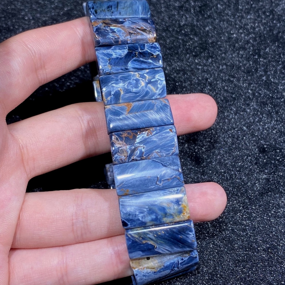 Blue Pietersite Bracelet,Gemstone Bracelet,Men Bracelet Jewelry Gift -20x9x6MM