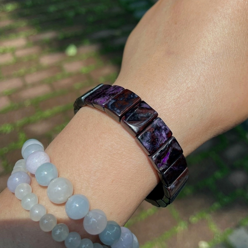 Sugilite Bracelet, Women Bracelet, Anti Cancer bracelet Sugilite jewelry Gift