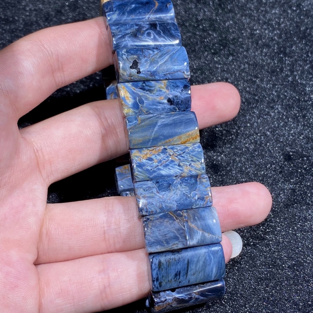 Blue Pietersite Bracelet,Gemstone Bracelet,Men Bracelet Jewelry Gift -20x9x6MM