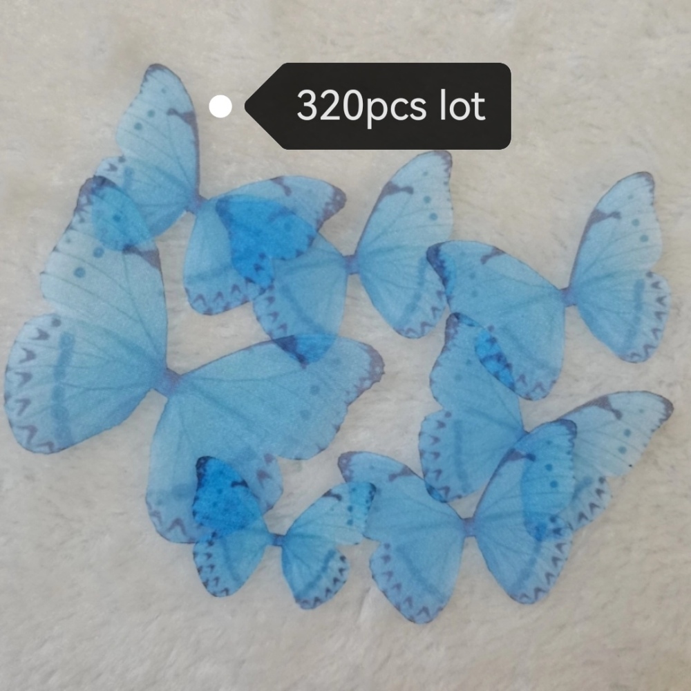 Transparent Butterfly - Beautiful Organza Butterfly Wings .Silk Butterfly.