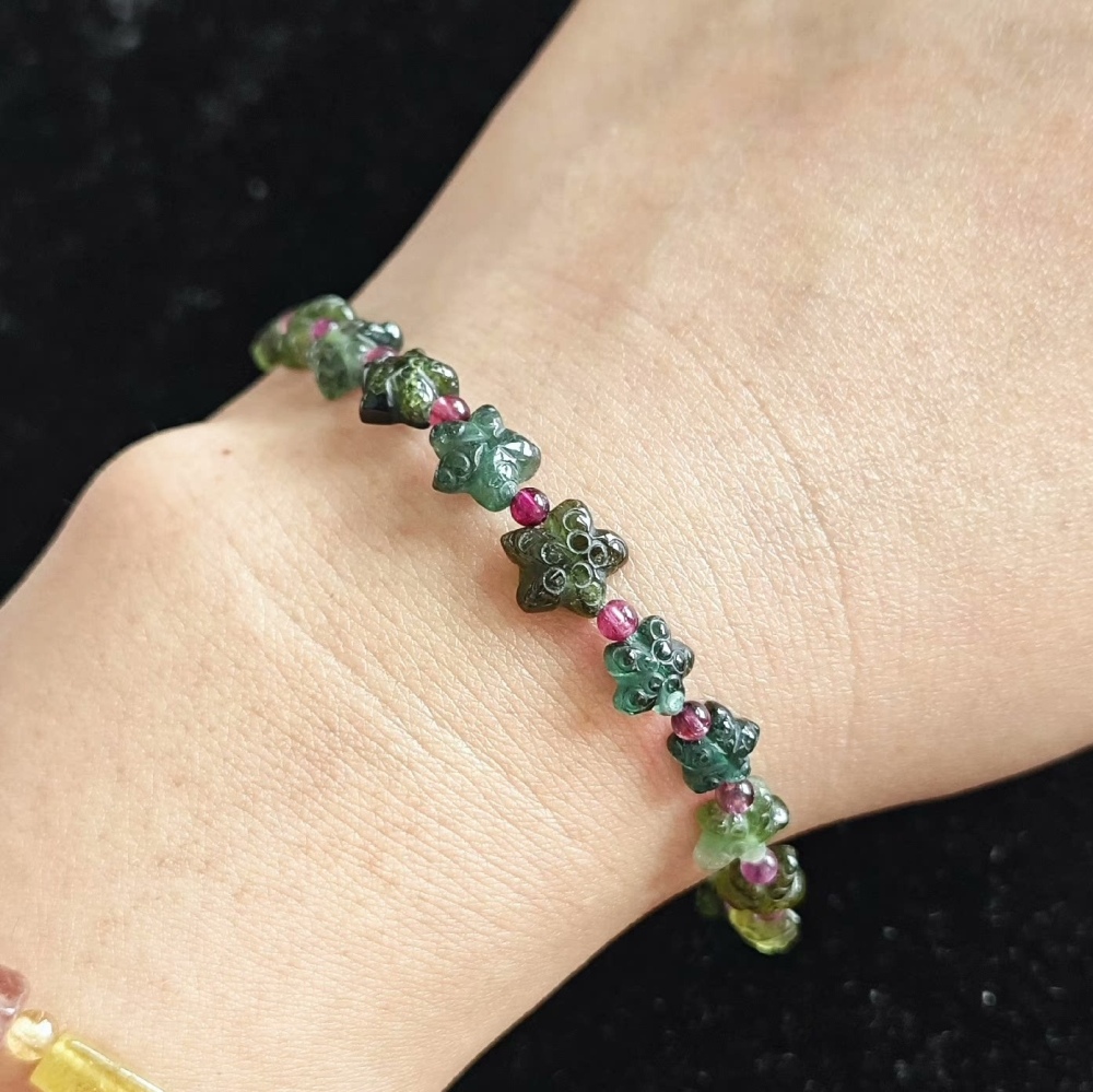 Sale! Natural Tourmaline Starfish Bracelet