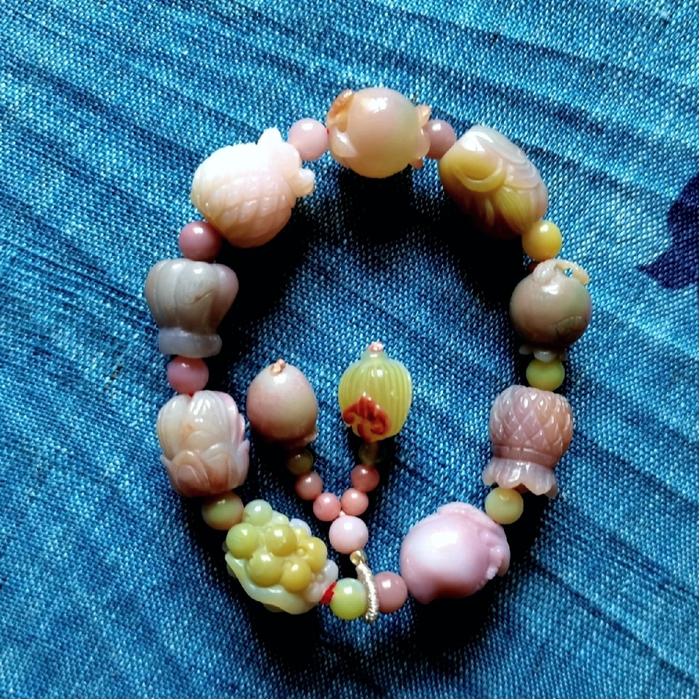 Yanyuan Agate Fruits Bracelet,Natural Yanyuan bracelet For Women,One of a kind jewelry,Luxury gift for Her