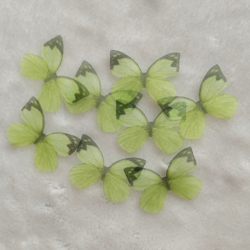 Organza Fabric Silk Butterfly Wings, Half Transparent Lace Butterfly Applique,Butterfly Pieces
