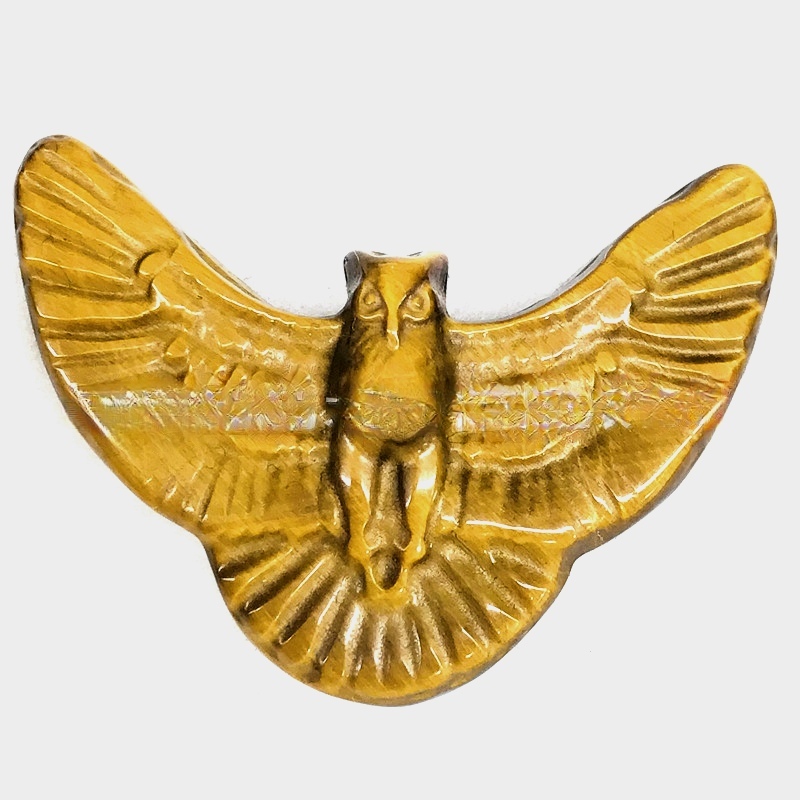 Golden Tiger eye Owl Pendant. Natural Gemstone Pendant // Semiprecious Stone For Jewelry Design
