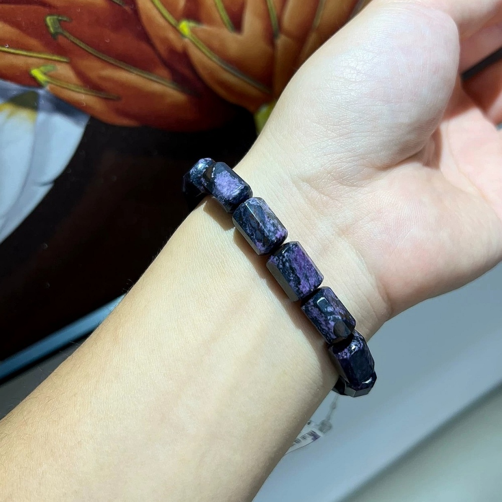 Genuine Sugilite Bracelet,Royal Purple Gemstone Bracelet for women, Anti Cancer bracelet,Men Bracelet Gift -8mm